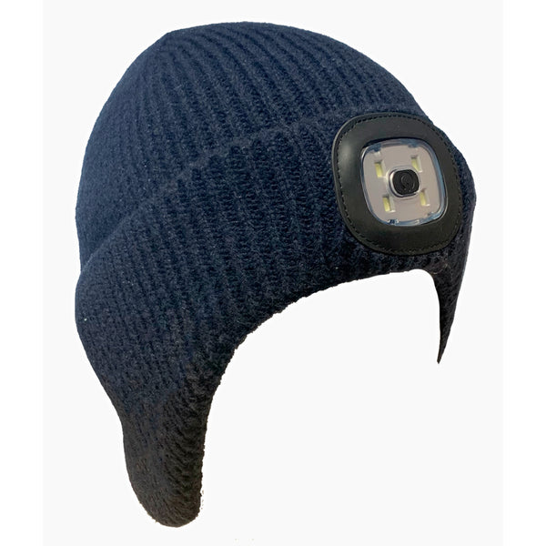 Platinum Arran LED Ear Cover Hat - Navy