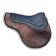 Posh Pony Trail Pad with Easy-Clean Leather Seat - Brown Velvet