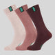 Ridgeline Cotton Work Socks Mid Length 3 pairs - Oxblood