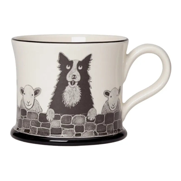Moorland Pottery Sheep Dog Mug