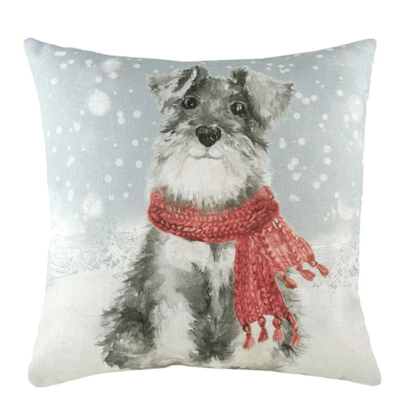 Evans Lichfield Snowy Dog Cushion