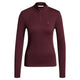 Tommy Hilfiger Ladies Cady 1/4 Zip Rhinestone Training Top - Deep Burgundy