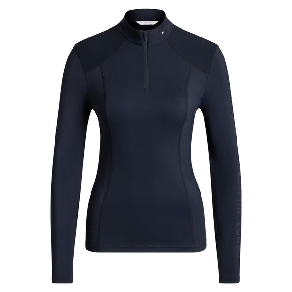 Tommy Hilfiger Ladies Echo 1/4 Zip Base Layer - Desert Sky