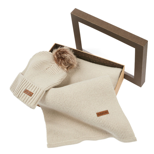 Ridgeline Baltic Hat & Scarf Set - Sand