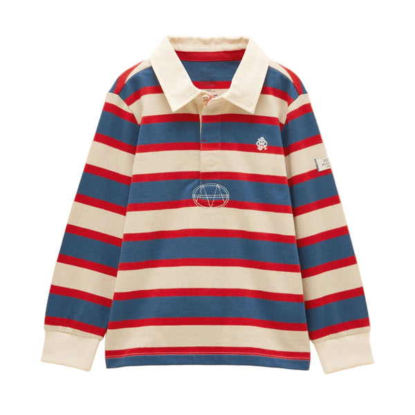 Joules Boys Rugby Shirt - Red/Blue