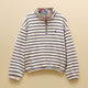 Joules Girls Kennedy 1/4 Zip Sweatshirt - Navy/White