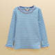 Joules Girls Sophie Ribbed Top - Cream/Blue