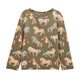 Joules Girls Kipwell Pyjamas - Khaki Horses
