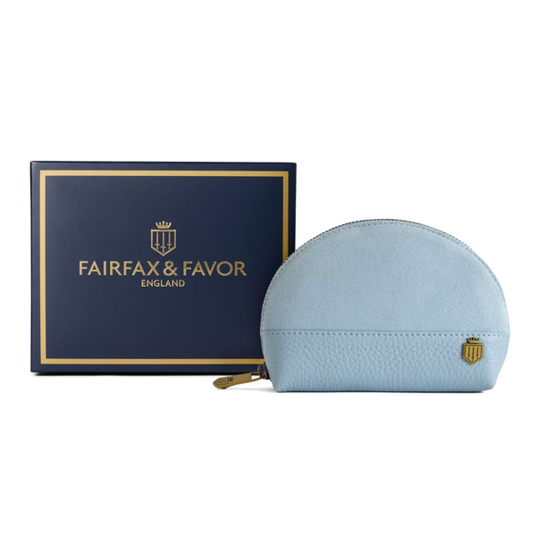 Fairfax and Favor Chiltern Coin Purse - Sky Blue Suede