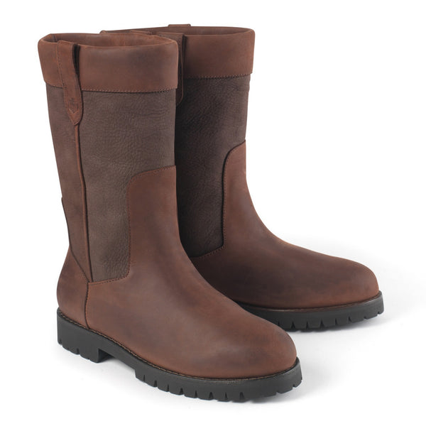 Fairfax & Favor Ladies Burghley Mid Calf Boot - Mahogany Leather