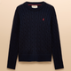 Joules Ladies Classic Cable Jumper - Navy