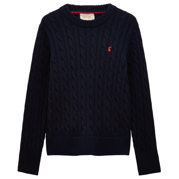 Joules Ladies Classic Cable Jumper - Navy