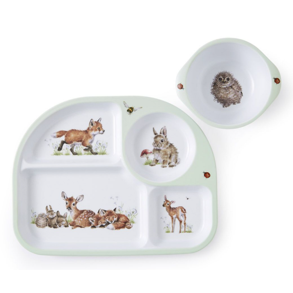 Wrendale Little Wren Divided Plate And Bowl Set