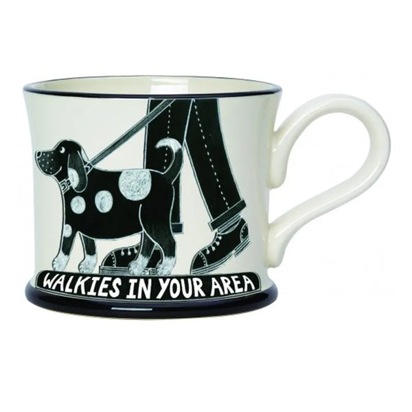Moorland Pottery It's A Dog's Life Mug - Walkies In Yorkshire