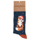 Wrendale Mens Christmas Socks Festive Fox