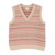 Joules Ladies Fairisle V-Neck Tank - Oatmeal
