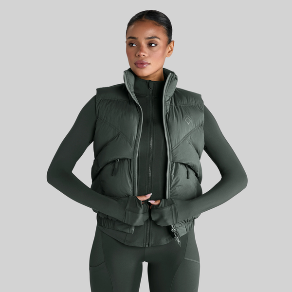 Aztec Diamond Core Mid-layer Gilet - Fern