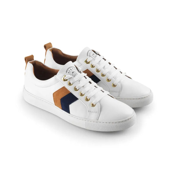 Fairfax and Favor Alexandra Trainer - White/Tan/Navy