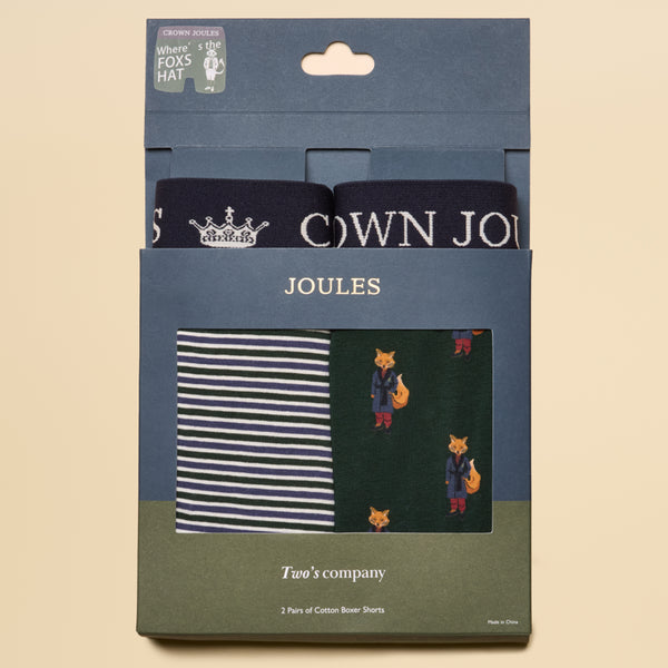 Joules Mens Crown Joules Boxers - Blue/Green