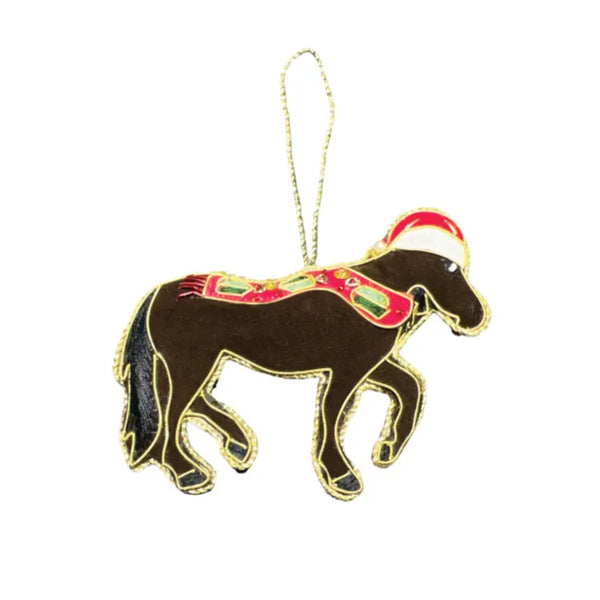 Equetech Beaded Bay Horse Christmas Decoration