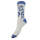 Gemjar Floral Socks - Grey and Blue