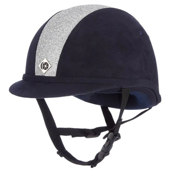 Charles Owen Sparkly YR8 Riding Hat - Navy/Silver