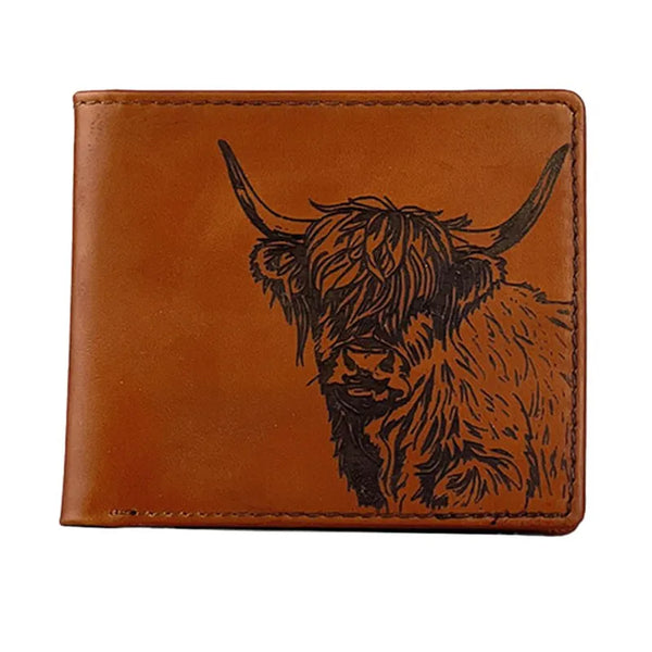 Selbrae House Leather Wallet - Highland Cow