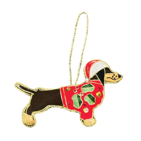 Equetech Beaded Dachshund Christmas Decoration