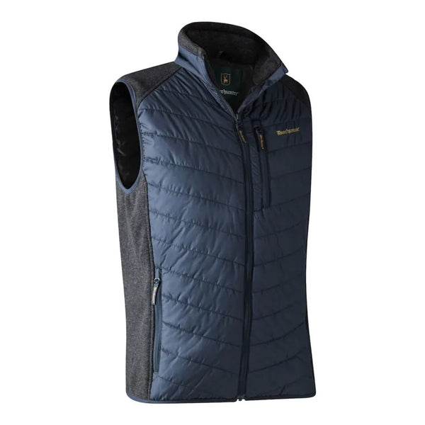 Deerhunter Mens Moor Padded Waistcoat With Knit - Dark Blue