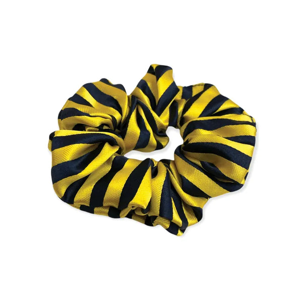 Equetech Broad Stripe Scrunchie Navy/Gold