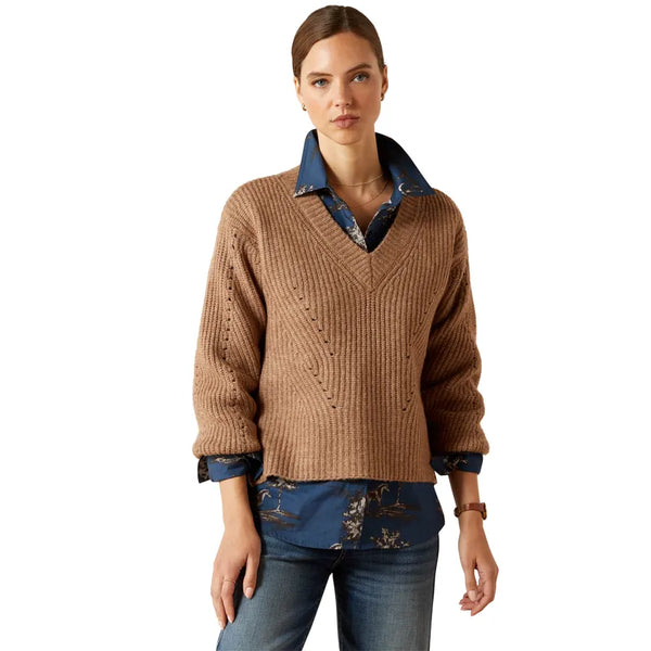 Ariat Ladies Blaydon Sweater - Woodsmoke Heather