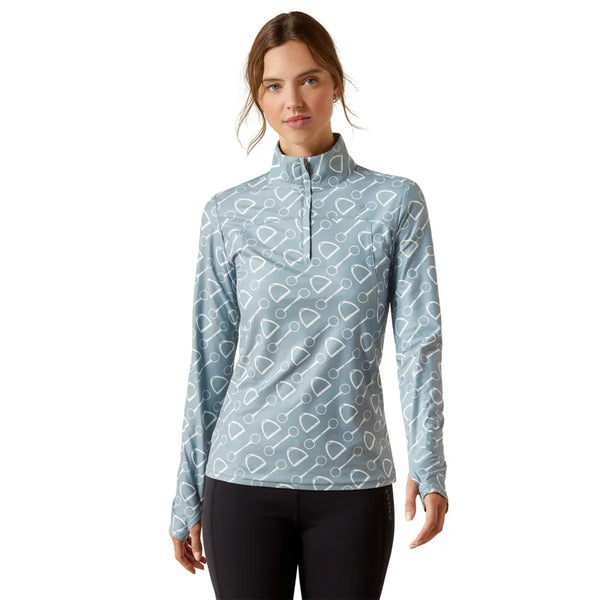 Ariat Ladies Lowell 3.0 1/4 Zip Long Sleeved Baselayer - Hardware Print