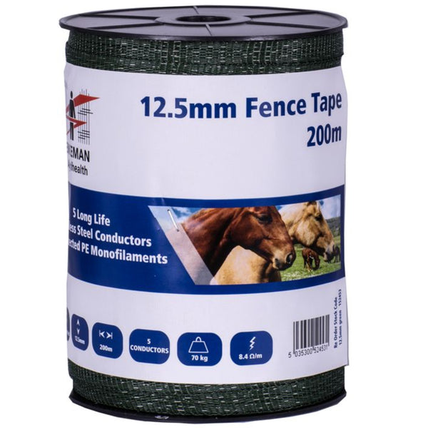 Fenceman Tape 12.5mm Green 200m