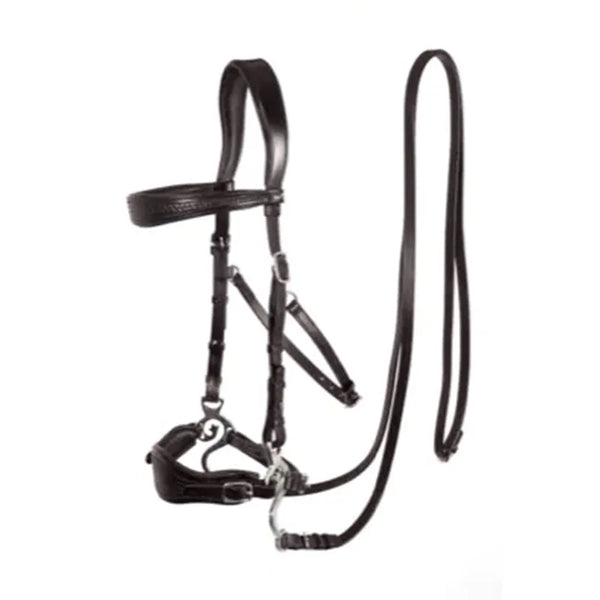 F.R.A Fiore Hackamore Bridle - Havana