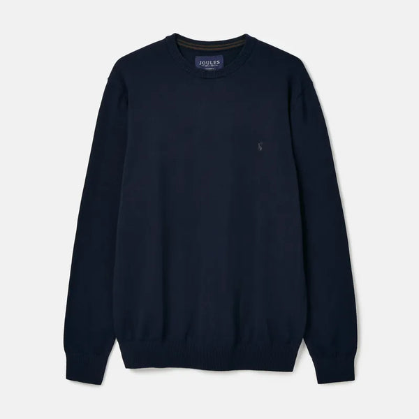 Joules Mens Hillside Crew Neck Knitted Jumper - Navy