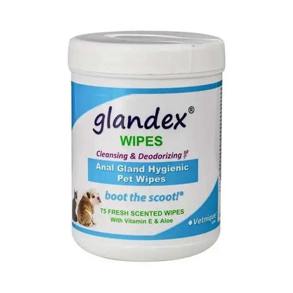 Glandex Anal Pet Wipes - 75 pack
