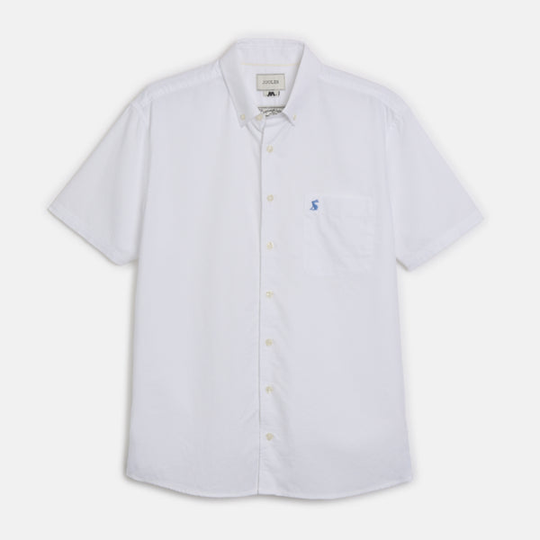 Joules Mens Oxford Short Sleeved Shirt White