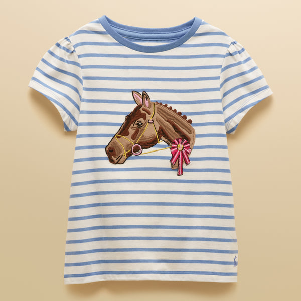 Joules Kids Astra T-Shirt - Blue Horse