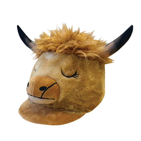 Equetech Heather Highland Cow Hat Silk - Brown