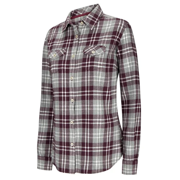 Hoggs of Fife Ladies Eilidh Flannel Shirt - Merlot