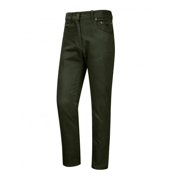 Hoggs of Fife Mens Carrick Technical Stretch Moleskin Jean - Olive
