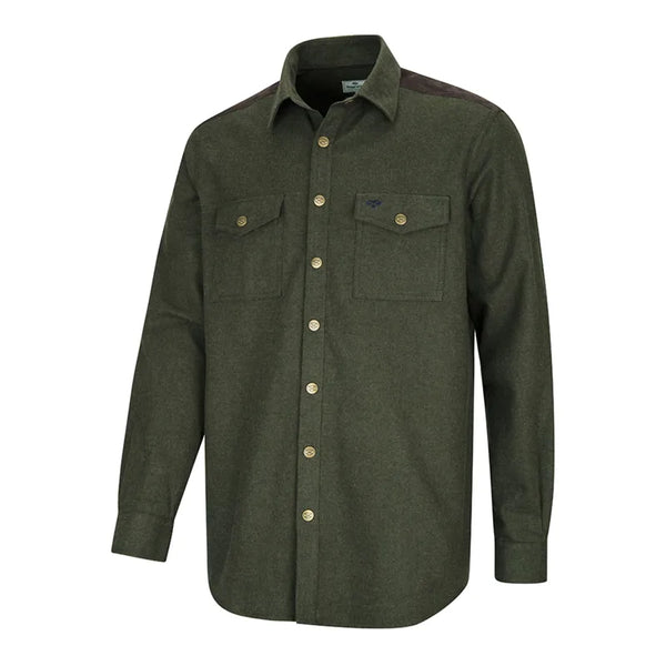 Hoggs of Fife Mens Dunvegan Flannel Shirt - Loden