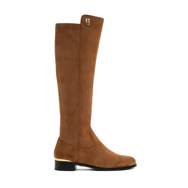 Holland Cooper Albany Knee Boot - Tan Suede