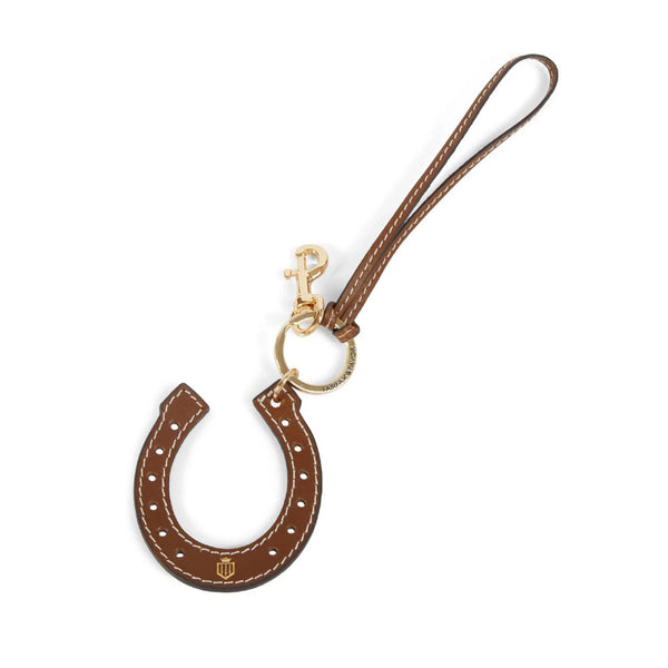 Fairfax & Favor Horse Shoe Bag Charm - Tan Leather