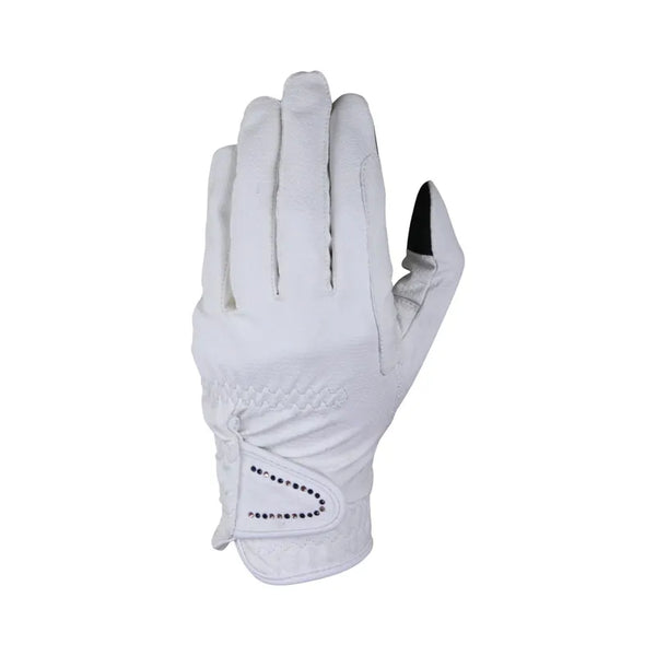 Hy Equestrian Roka Rose Riding Gloves - White