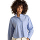 Joules Ladies Cropped Oxford Shirt - Blue