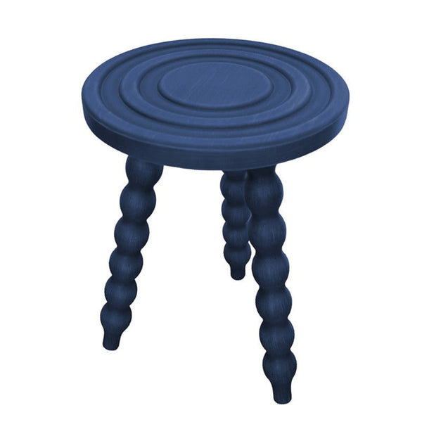 Aquarelle Home Leo Button Stool - Indigo