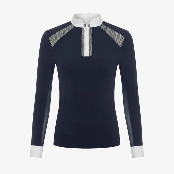LeMieux Camille Long Sleeve Show Shirt - Navy