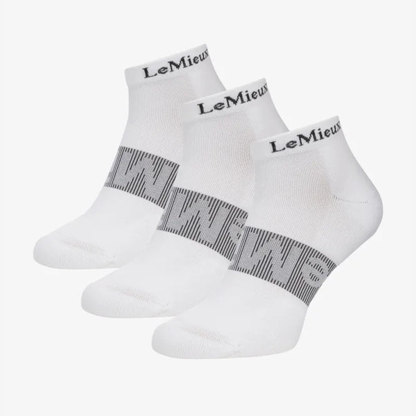 LeMieux Trainer Socks 3 Pack - White