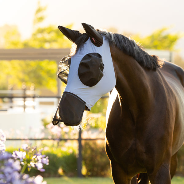LeMieux Bug Relief Full Fly Mask - Powder Blue